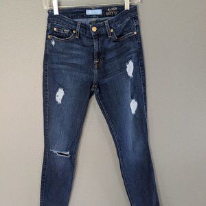 7 For All Mankind - b(air) Skinny Ankle Distressed